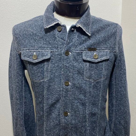 Diesel Co Navy Cream Men's Lightweight Jacket Sweater Size Large - Picture 2 of 11